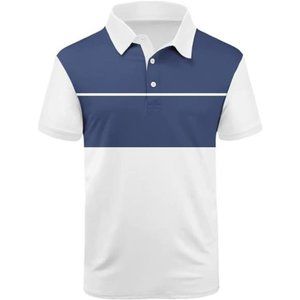NEW MEN'S Golf Polo Shirts Short 009-blue